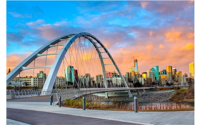 edmonton bridge at sunset iStock-1130763630