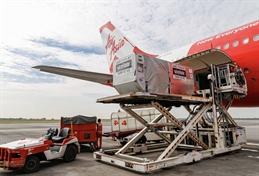 AirAsia Delivering Cargo