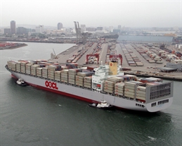 Pier F OOCL Port of Long Beach