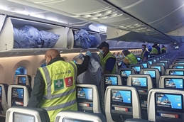 UA mail in passenger cabin